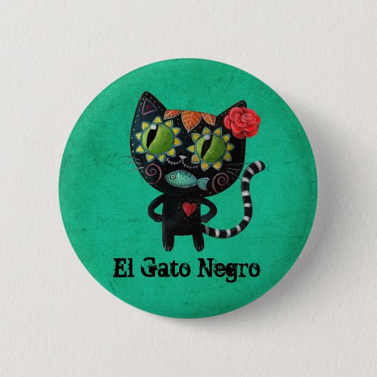 Badge Rond 5 Cm Le jour du chat noir mort (Devant)