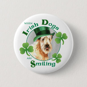 Badge Rond 5 Cm Le jour Terrier blond comme les blés de St Patric