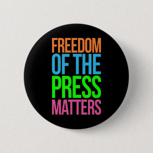 Badge Rond 5 Cm Le journalisme pose problème et non l'ennemi contr