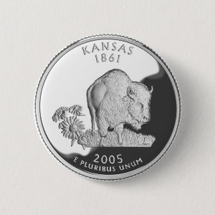Badge Rond 5 Cm Le Kansas