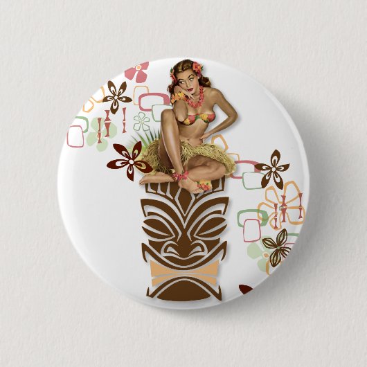 Badge Rond 5 Cm Le kitsch BItsch : Hanches de danse polynésienne ! (Devant)