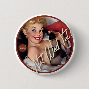 Badge Rond 5 Cm Le kitsch Bitsch : Ne pas épouser encore !