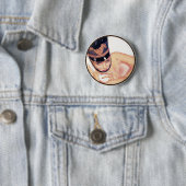 Badge Rond 5 Cm Le kitsch BItsch : Portraits Pin- (En situation)