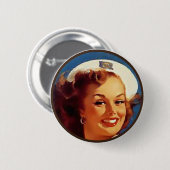 Badge Rond 5 Cm Le kitsch BItsch : Portraits Pin- (Devant & derrière)