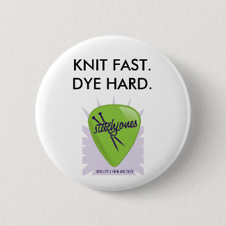 Badge Rond 5 Cm Le Knit de Stitchjones jeûnent, teignent le bouton