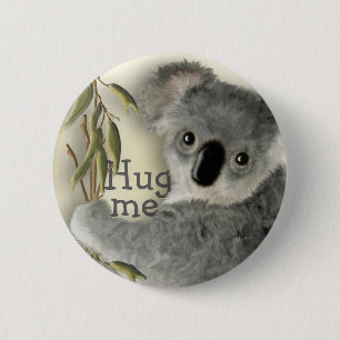 Badge Rond 5 Cm Le koala mignon m'étreignent