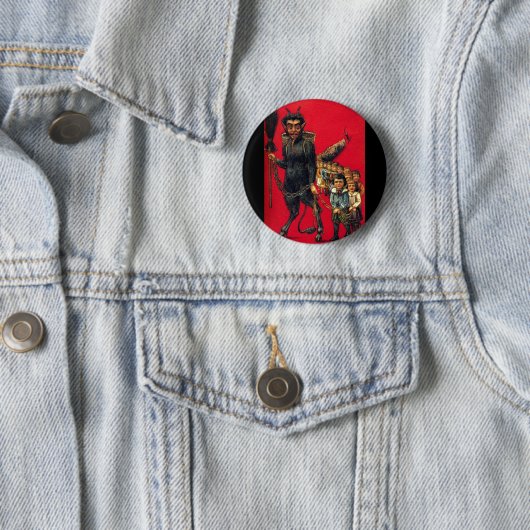 Badge Rond 5 Cm Le Krampus (En situation)