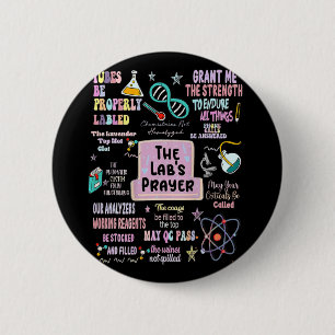Badge Rond 5 Cm Le laboratoire de prière des laboratoires Scientif