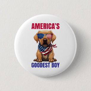 Badge Rond 5 Cm Le Labrador le plus gentil d'Amérique
