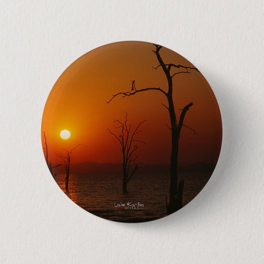 Badge Rond 5 Cm Le lac Kariba (Devant)