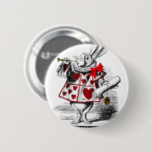 Badge Rond 5 Cm Le lapin blanc (Devant & derrière)