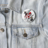 Badge Rond 5 Cm Le lapin blanc (En situation)
