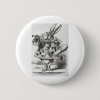 Badge Rond 5 Cm Le lapin blanc d'Alice au pays des merveilles