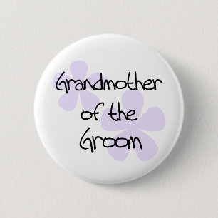 Badge Rond 5 Cm Le lilas fleurit la grand-mère du bouton de mari