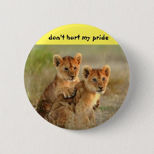 Badge Rond 5 Cm Le lion CUB se boutonnent (Devant)