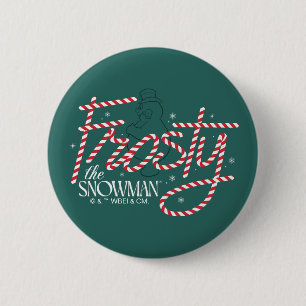 Badge Rond 5 Cm Le logo du Sucre de canne Snowman Frosty