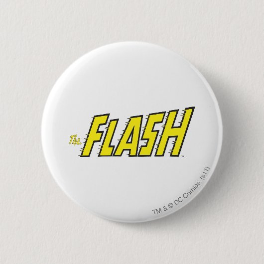 Badge Rond 5 Cm Le logo Flash Jaune (Devant)