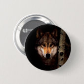 Badge Rond 5 Cm Le loup fantôme (Devant & derrière)