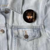 Badge Rond 5 Cm Le loup fantôme (En situation)