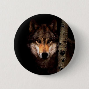 Badge Rond 5 Cm Le loup fantôme
