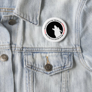 Badge Rond 5 Cm Le loup serait toujours le méchant