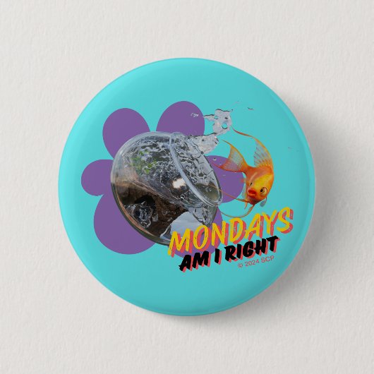 Badge Rond 5 Cm Le Lundi, N'Est-Ce Pas ? (Devant)