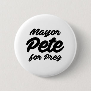 Badge Rond 5 Cm Le maire Pete pour Prez