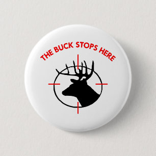 Badge Rond 5 Cm Le mâle blanc arrête Here1