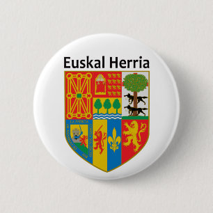 Badge Rond 5 Cm Le manteau de pays (Euskal Herria) des bras