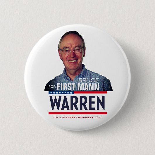 Badge Rond 5 Cm Le mari d'Elizabeth Warren, Bruce Mann (Devant)