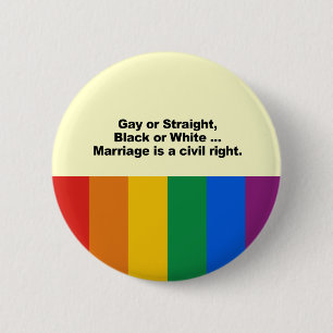 Badge Rond 5 Cm Le mariage est un droit civique