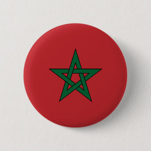 Badge Rond 5 Cm Le Maroc - drapeau marocain
