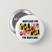 BADGE ROND 5 CM LE MARYLAND POUR OBAMA (Devant & derrière)
