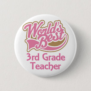 Badge Rond 5 Cm Le meilleur 3ème professeur de catégorie des