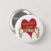 Badge Rond 5 Cm Le meilleur agent immobilier du monde (Devant & derrière)