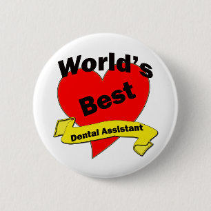 Badge Rond 5 Cm Le meilleur assistant dentaire du monde