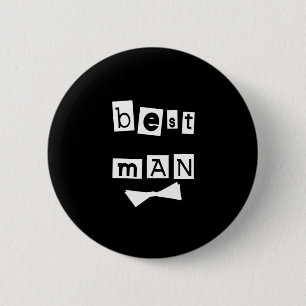 Badge Rond 5 Cm Le meilleur blanc d'homme sur le noir