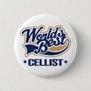 Badge Rond 5 Cm Le meilleur cadeau de musique du violoncelliste du
