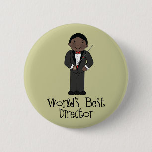 Badge Rond 5 Cm Le meilleur directeur musical des mondes ethniques