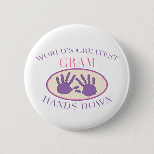 Badge Rond 5 Cm Le meilleur gramme remet vers le bas le T-shirt