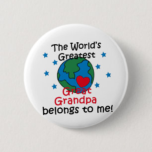 Badge Rond 5 Cm Le meilleur grand grand-papa appartient à moi