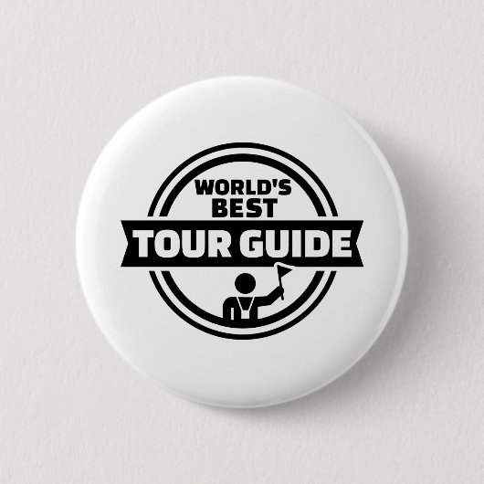 Badge Rond 5 Cm Le meilleur guide touristique du monde (Devant)