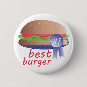 Badge Rond 5 Cm Le meilleur hamburger