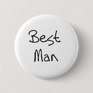Badge Rond 5 Cm Le meilleur homme des textes noirs