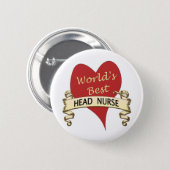 Badge Rond 5 Cm Le meilleur infirmier chef du monde (Devant & derrière)