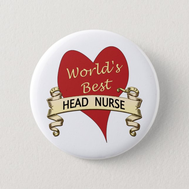 Badge Rond 5 Cm Le meilleur infirmier chef du monde (Devant)