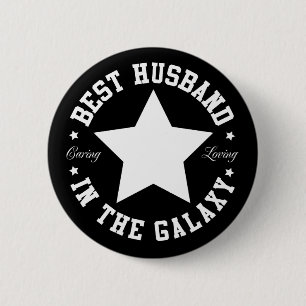 Badge Rond 5 Cm Le meilleur mari dans la galaxie