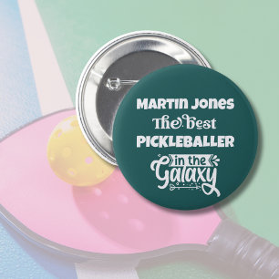 Badge Rond 5 Cm Le meilleur Pickleballer dans la galaxie Picklebal