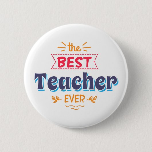 Badge Rond 5 Cm Le meilleur professeur jamais (Devant)