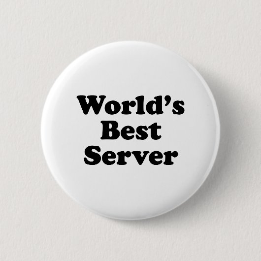 Badge Rond 5 Cm Le meilleur serveur du monde (Devant)